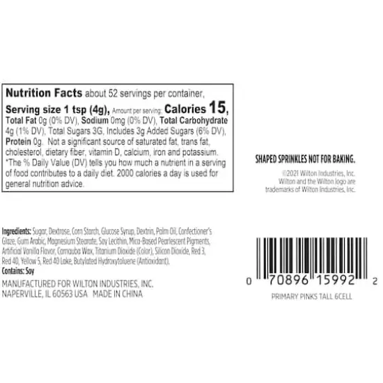 Wilton&reg; Primary Pinks 6-Cell Sprinkle Mix {5}