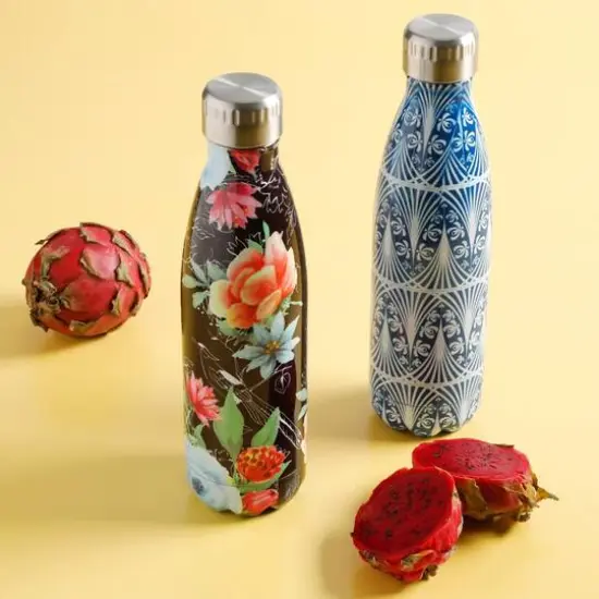 Gibson Home 16oz. Floral Garden Thermal Bottle Set {3}