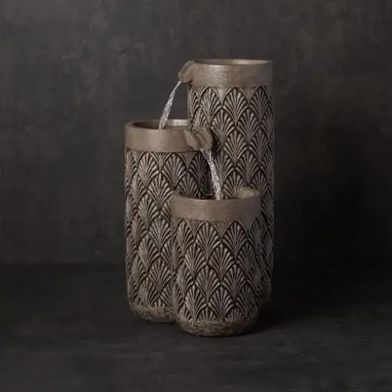 2ft. Stone Cascading Bowl Fountain {3}