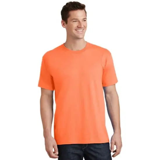 Port & Company&reg; Neon Core Cotton T-Shirt Neon Orange {4}