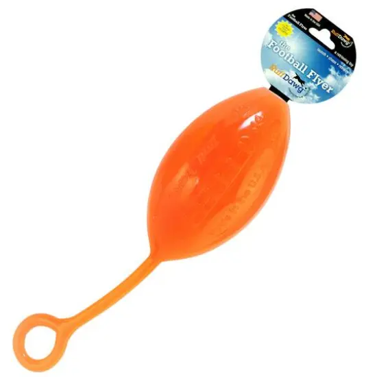 Ruff Dawg&trade; Football Flyer Rubber Indestructible Retrieving Dog Toy {1}