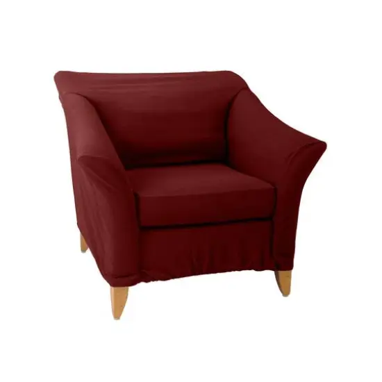 Home Details Waffle Design Chair Recliner Stretch Fit Slipcover Burgundy {1}