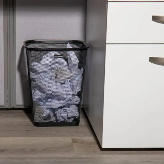 Mind Reader 2 Piece Square Metal Mesh Waste Basket Set {3}