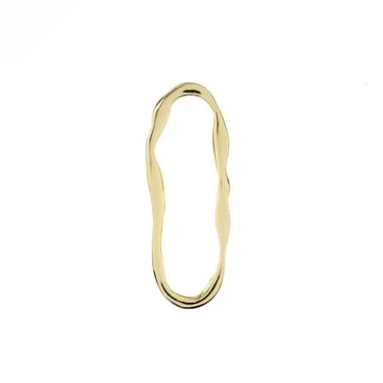 John Bead Beadwork Findings Gold Organic Oval Pendant, 5ct. {1}