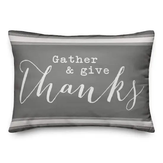 Gather Give Thanks Throw Pillow {1}