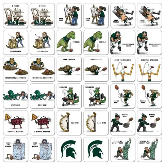 College Team Licensed Memory Match Game Michigan State Spartans {4}
