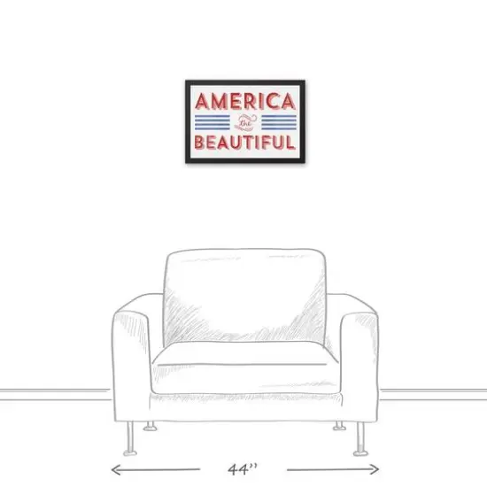 America the Beautiful Black Framed Canvas {5}