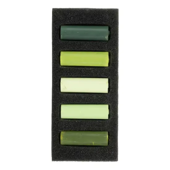 Rembrandt 5 Color Lush Greens Half Stick Soft Pastel Set {3}