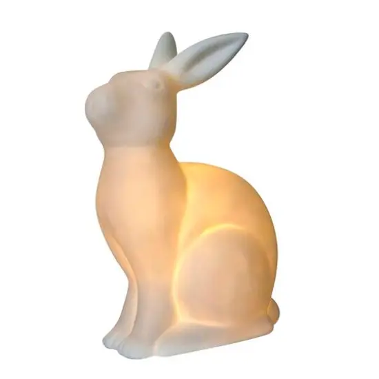 Simple Designs Porcelain Bunny Rabbit Shaped Animal Light Table Lamp {8}