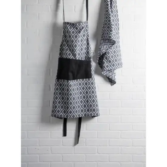 Black & White Diamond Chef Apron {3}