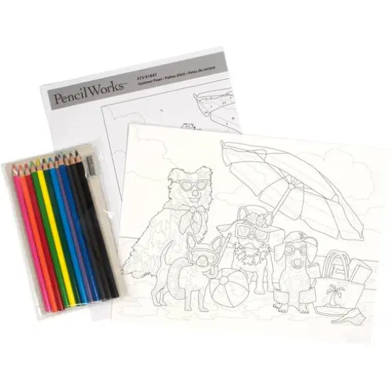 PencilWorks&trade; Summer Paws Color by Number Kit {4}