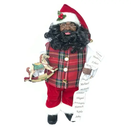 Santa's Workshop 15" Black Santa with Horse Figurine {1}