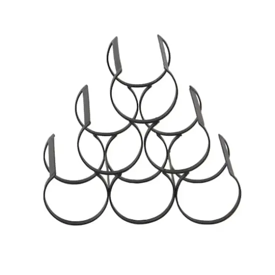 10" Black Metal Industrial Wine Holder Rack {3}