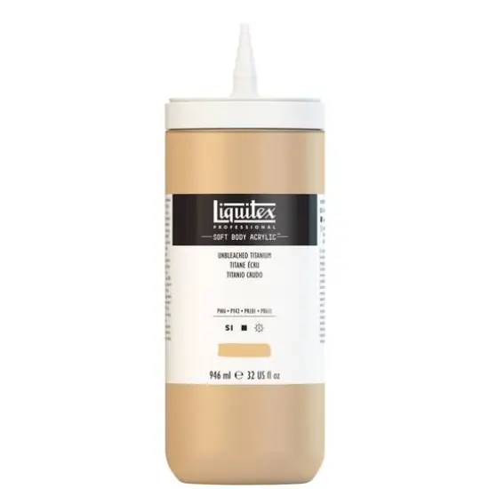 Liquitex&reg; Professional Soft Body Acrylic&trade; Paint Bottle, 32oz.Unbleached Titanium {10}