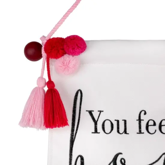 18.5" You Feel Like Home Valentine's Day Banner with Flowers {5}