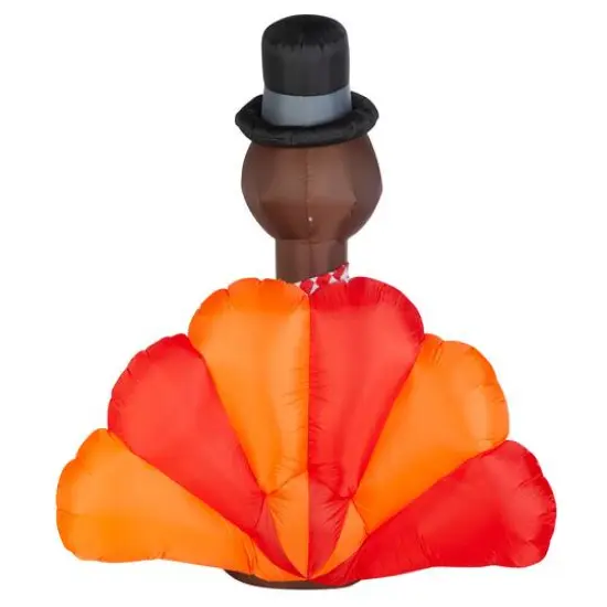 6ft. Airblown® Inflatable Thanksgiving Turkey with Checkered Scarf {3}