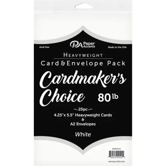 PA Paper&trade; Accents Cardmaker's Choice 80lb. Card & Envelope Pack, 4.25" x 5.5" Cream {2}