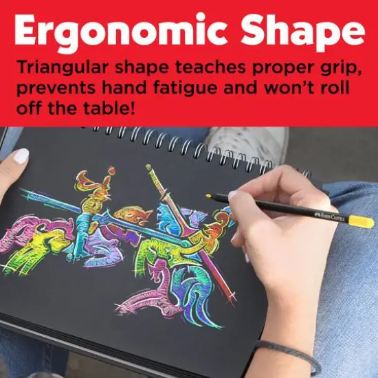 Faber-Castell&reg; 12 Color Black Edition Colored Pencil Tin Set {5}