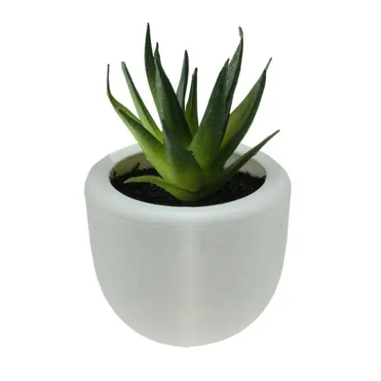 3.5" Artificial Succulent with White Pot {1}