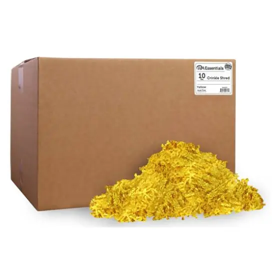 PA Essentials Crinkle Shred Box, 10lb. Yellow {1}