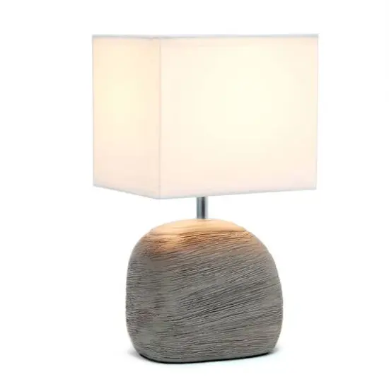 Simple Designs 12.5" Bedrock Ceramic Table Lamp {3}