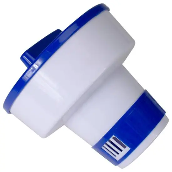 7" Blue & White Floating Swimming Pool Chlorine Dispenser {4}