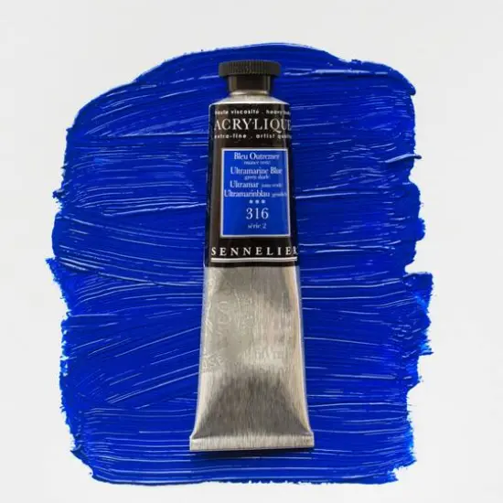 Sennelier Extra Fine Artists' Acrylic Paint, 60mL 316 Ultramarine Blue (Green Shade) {4}
