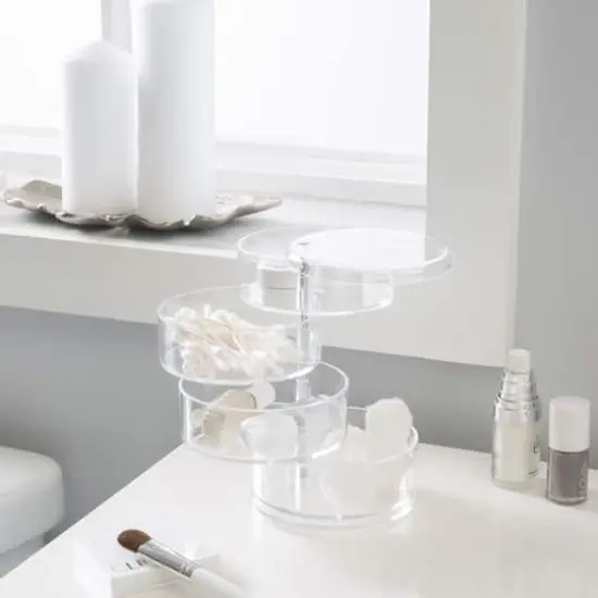 Simplify 7" Swivel Cosmetic & Jewelry 4 Tier Holder {4}