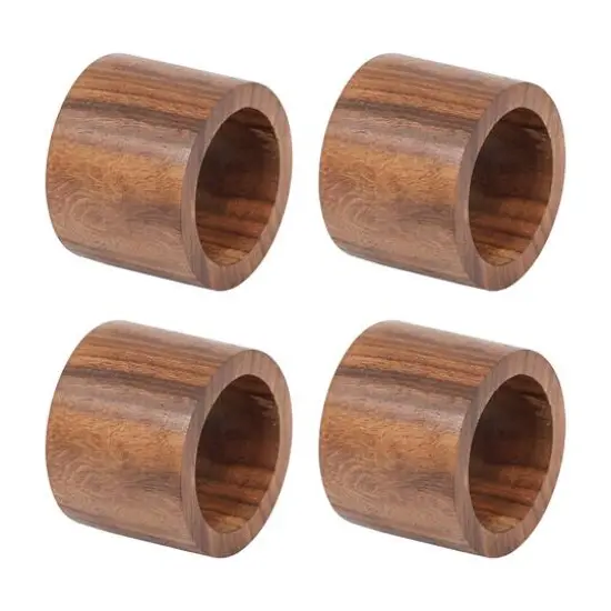 DII&reg; Wood Band Napkin Rings, 4ct. {1}