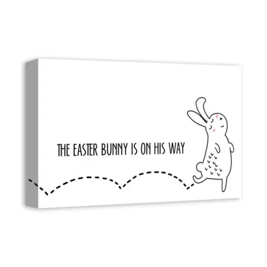Bunny On The Way Canvas Wall Art {3}