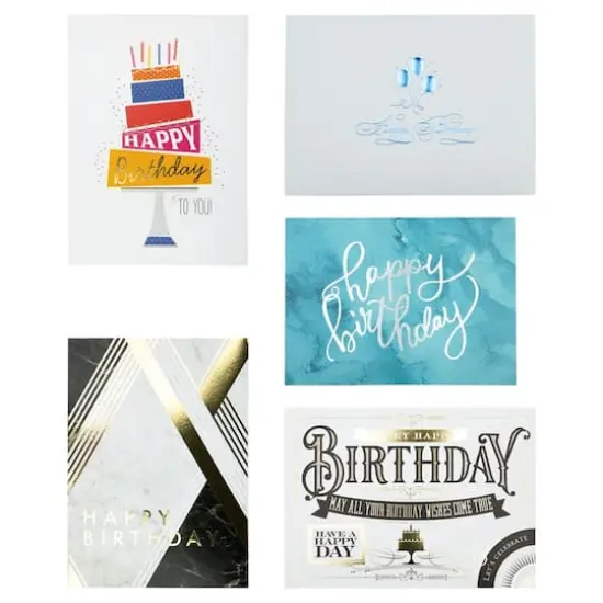 JAM Paper 5.625" x 7.875" Birthday Assortment Card Set, 25ct. {3}