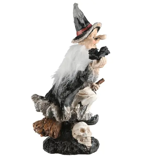 11" Witch with Black Bird Tabletop D&eacute;cor {4}