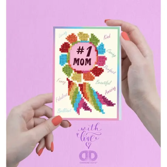 Diamond Dotz&reg; Number 1 Mom Diamond Painting Greeting Card Kit {4}
