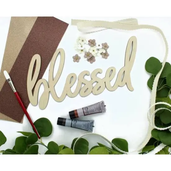 Leisure Arts&reg; 12.75" Wood Blessed Word {4}