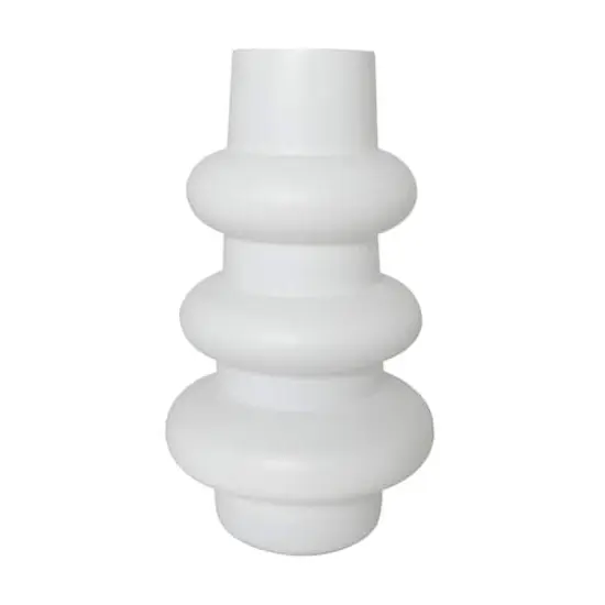 White Glass Dimensional Bubble Vase Set {4}