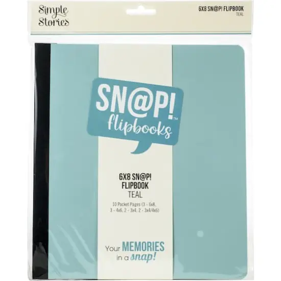 Simple Stories&trade; Sn@p!&trade; Flipbook Album, 6" x 8" Teal {1}