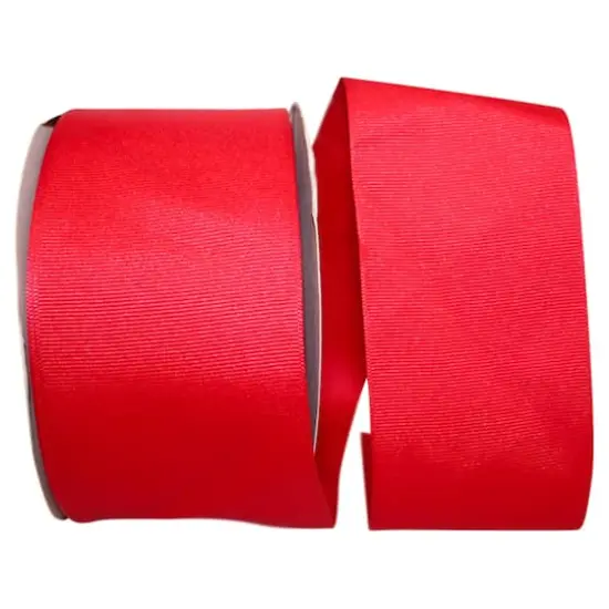 JAM Paper 3" Grosgrain Texture Wired Ribbon Red {1}
