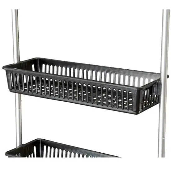 Household Essentials Over the Door Storage Rack Black {7}