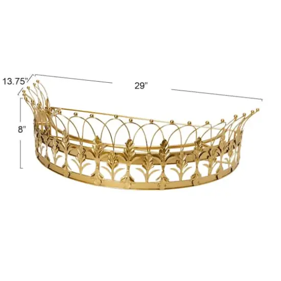 Hello Honey&reg; 29" Metal Curtain Crown Gold {8}