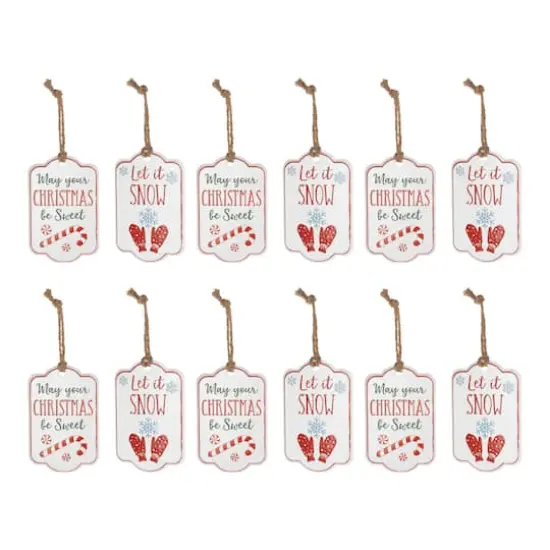 Metal Holiday Sentiment Tag Ornament Set {1}