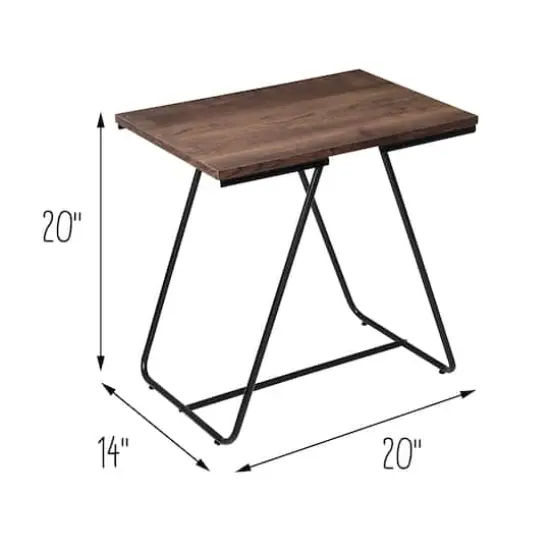Honey Can Do Black Square Side Table {10}