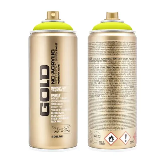 Montana&trade; Cans GOLD Flash Color Spray Paint, 400mL F1000 Flash Yellow {1}