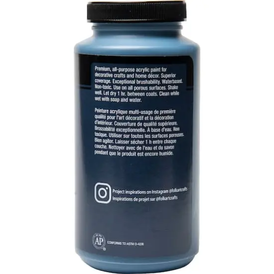 FolkArt&reg; 16oz. Matte Acrylic Paint 6368 Navy Blue {5}