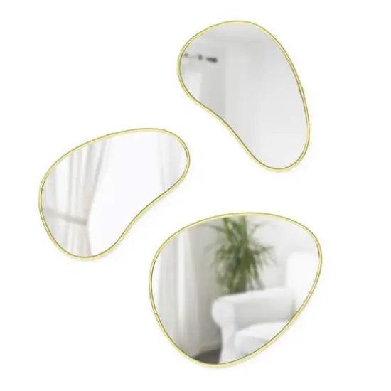 Umbra Brass Hubba Pebble Mirror Set  {1}