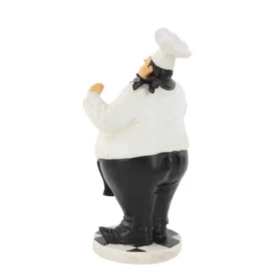24" White Polystone Traditional Chef Sculpture {3}