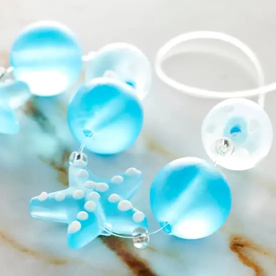 Aqua Glass Starfish Mix Beads by Bead Landing&trade; {3}