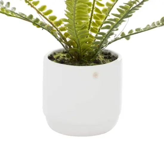 White Ceramic Contemporary Artificial Foliage, 14" x 12" x 13" {4}