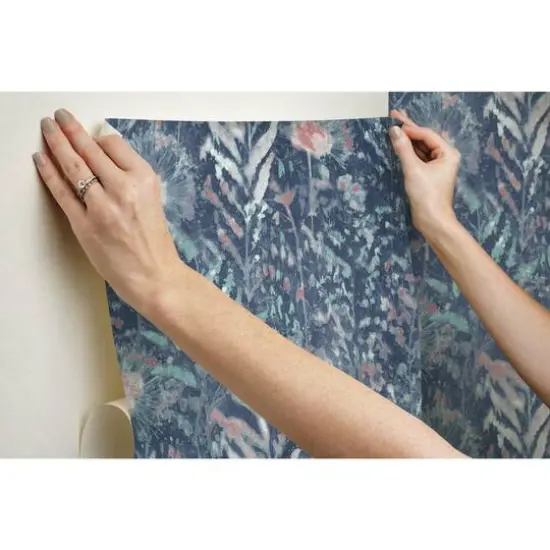 RoomMates Dandelion Peel & Stick Wallpaper Blue and Red {5}