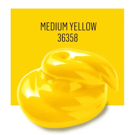 FolkArt&reg; 16oz. Matte Acrylic Paint 36358 Medium Yellow {3}