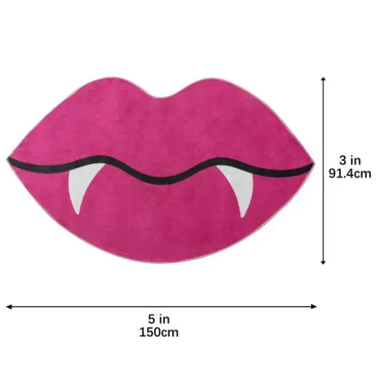 3ft. x 5ft. Hot Pink Vampire Lips Washable Area Rug by Ashland&reg; {4}